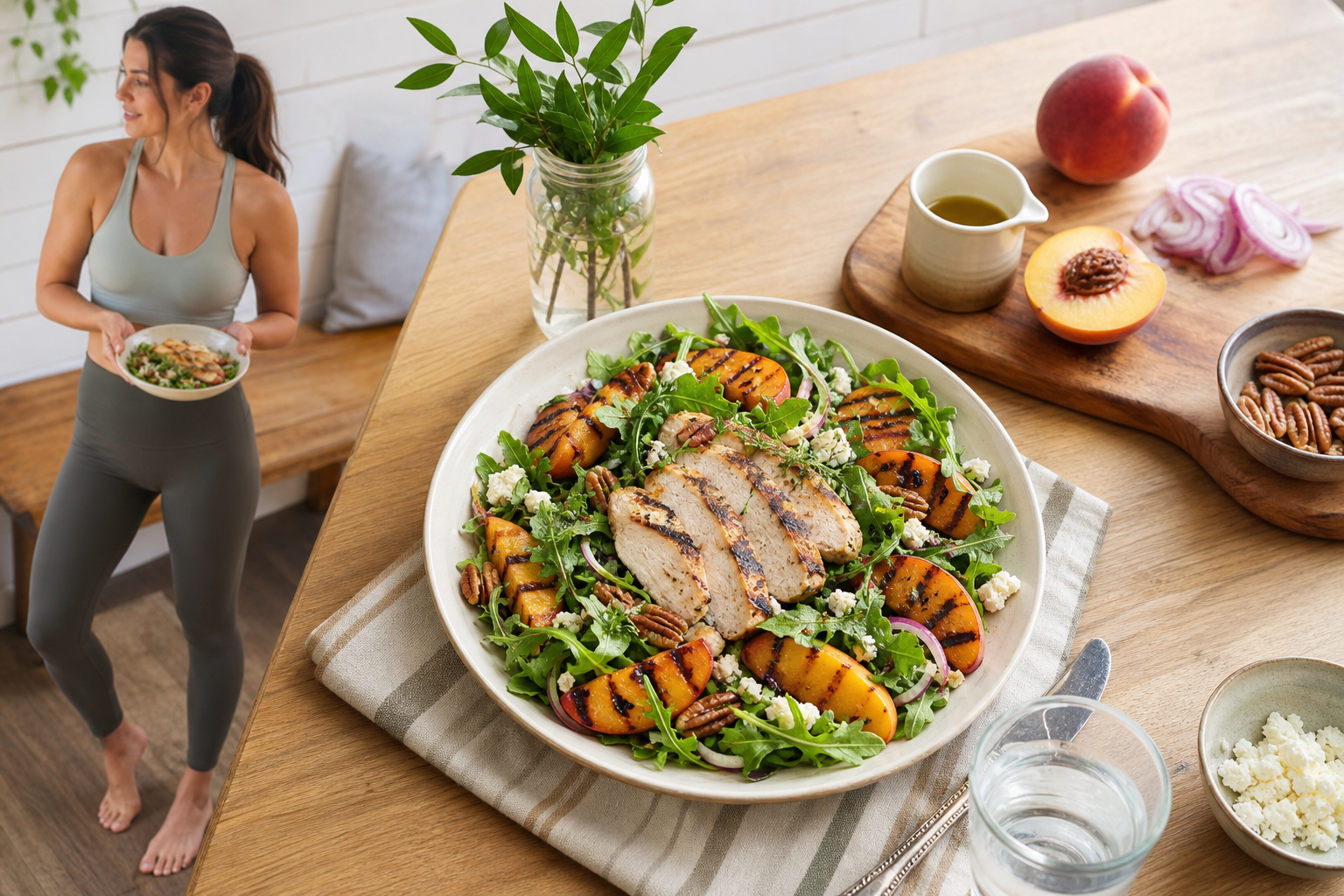 Grilled Chicken and Peach Salad — Real Food for Hot Training Days