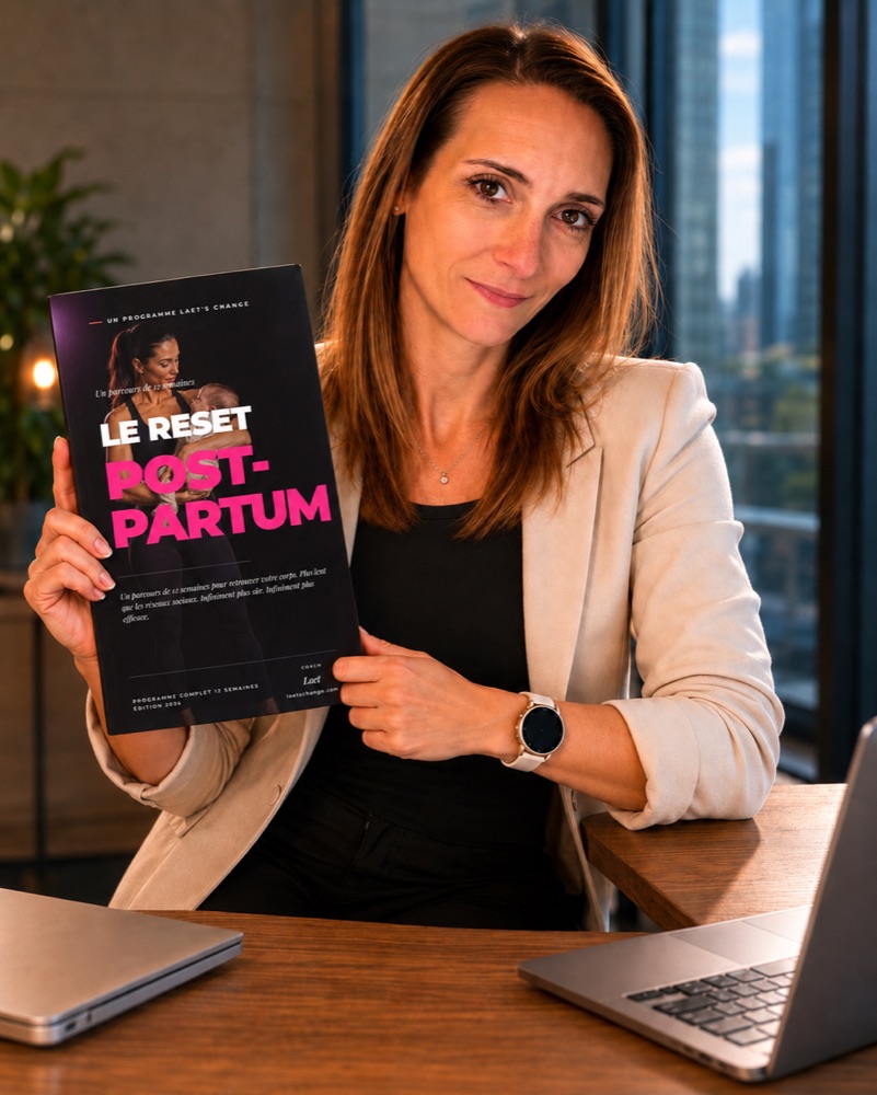 Laetitia, founder of Laet's Change, presenting the Post-Partum Reset program