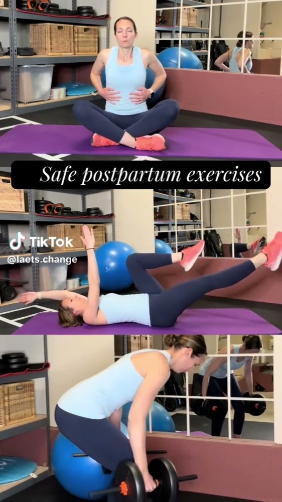Preview of post-partum exercises from the program