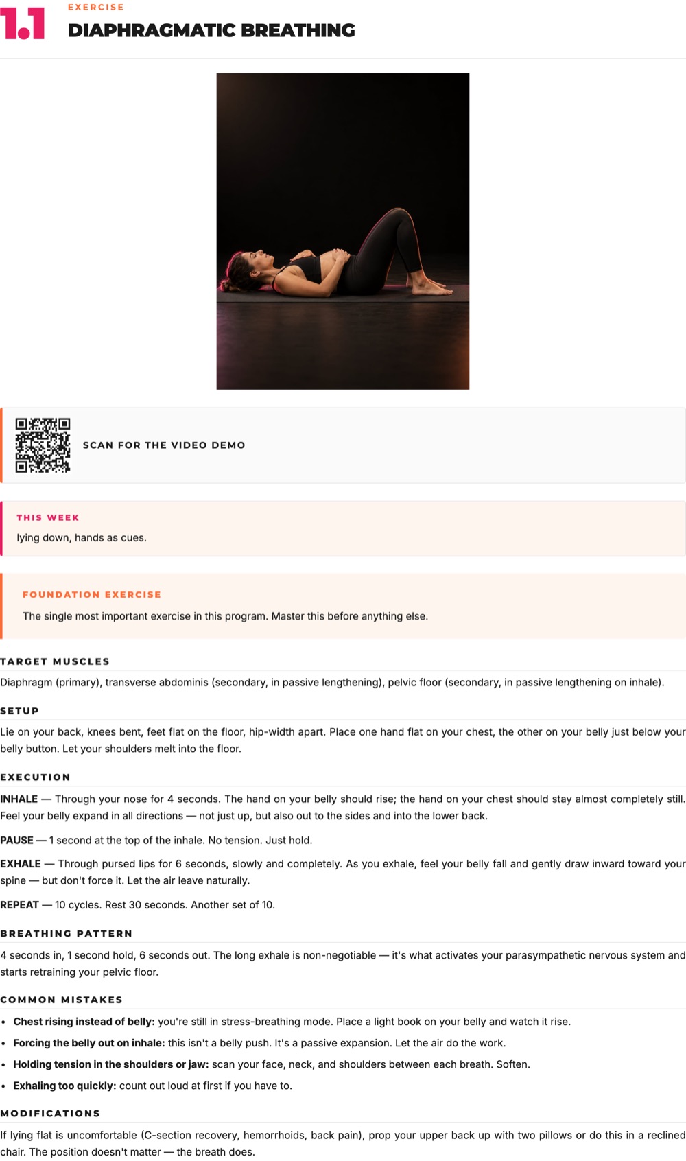 A detailed exercise sheet